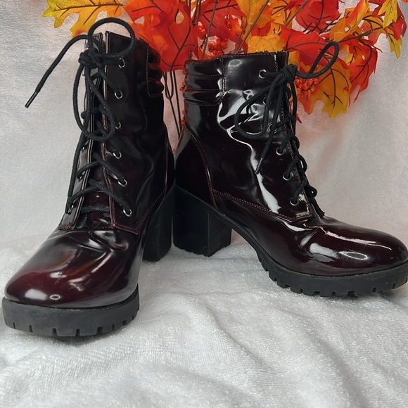 Bongo, wine colored ankle boots, excellent condition - Picture 2 of 6